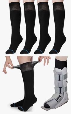 4 Pairs Kids Replacement Sock Liner for Walking Boots Cast Socks